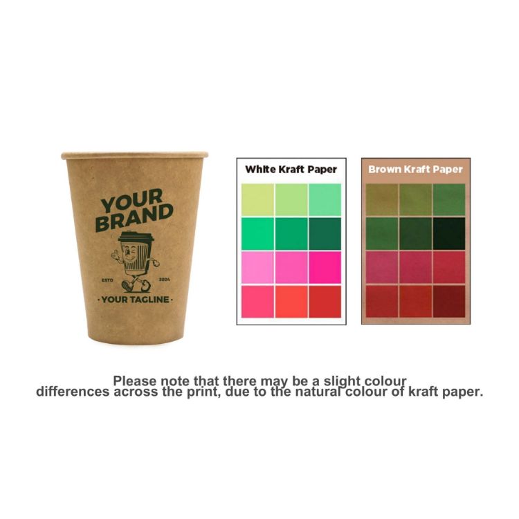 Picture of Home Compostable Aqueous Single Wall Kraft Paper Cups