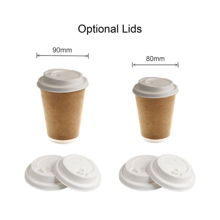 Picture of PLA Double Wall Compostable Kraft Paper Cups