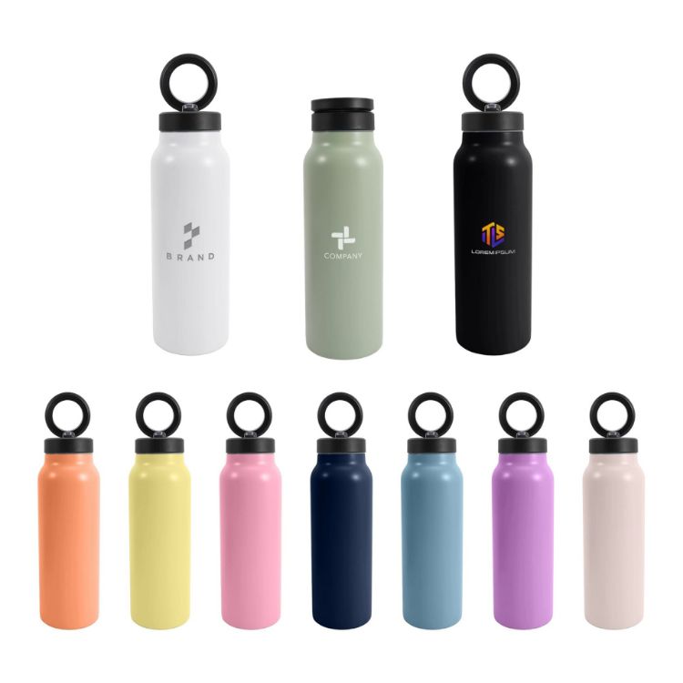 Picture of 700ML Stainless Steel Vacuum Thermal Bottle with Magnetic Phone Holder