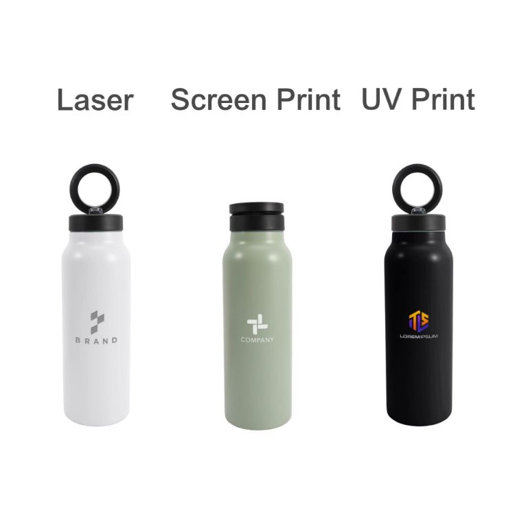 Picture of 700ML Stainless Steel Vacuum Thermal Bottle with Magnetic Phone Holder