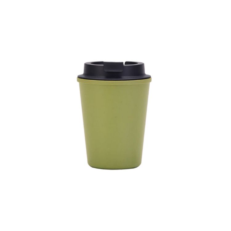 Picture of 350ML Double Wall Wheat Straw Water Cup with Lid