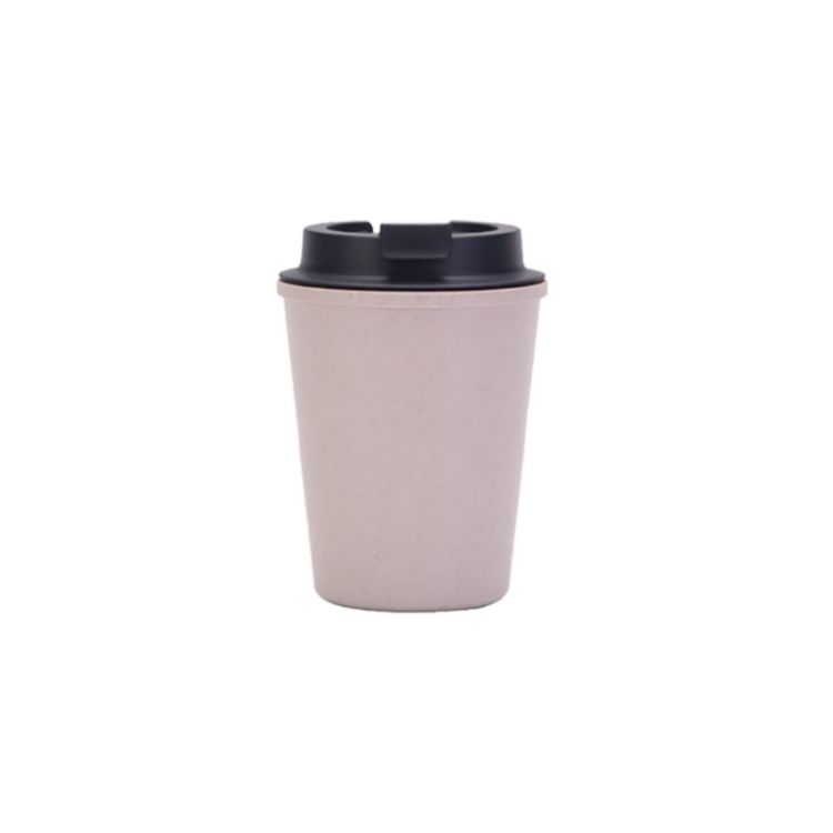 Picture of 350ML Double Wall Wheat Straw Water Cup with Lid
