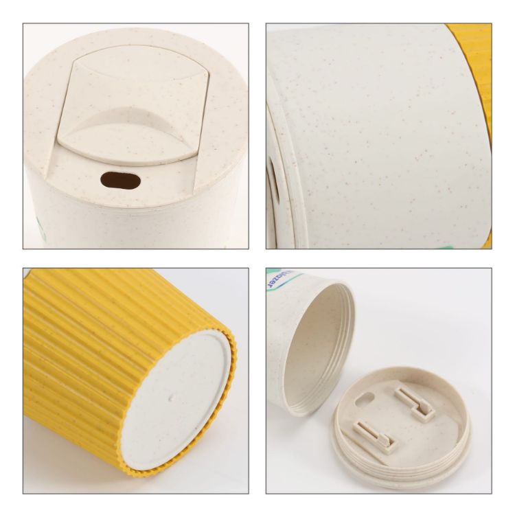 Picture of 380ML Wheat Straw Water Cup with Lid