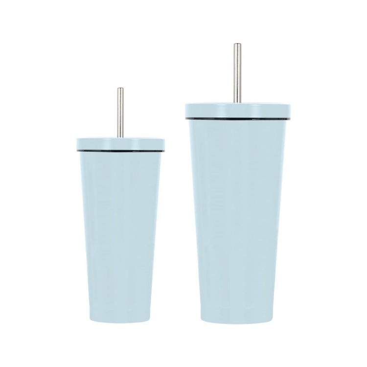 Picture of 480ML/650ML Double Wall Stainless Steel Tumbler with Straw