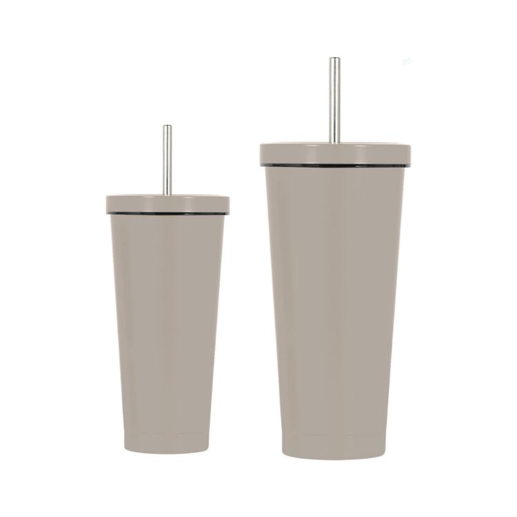 Picture of 480ML/650ML Double Wall Stainless Steel Tumbler with Straw