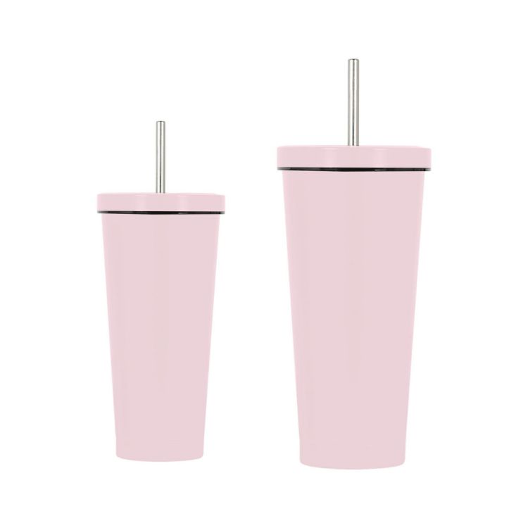 Picture of 480ML/650ML Double Wall Stainless Steel Tumbler with Straw