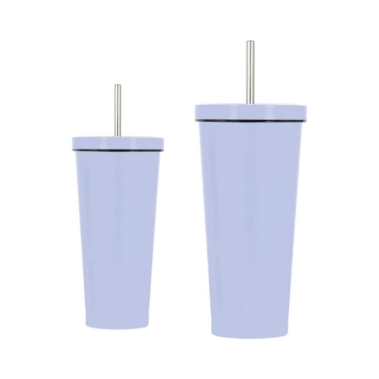 Picture of 480ML/650ML Double Wall Stainless Steel Tumbler with Straw