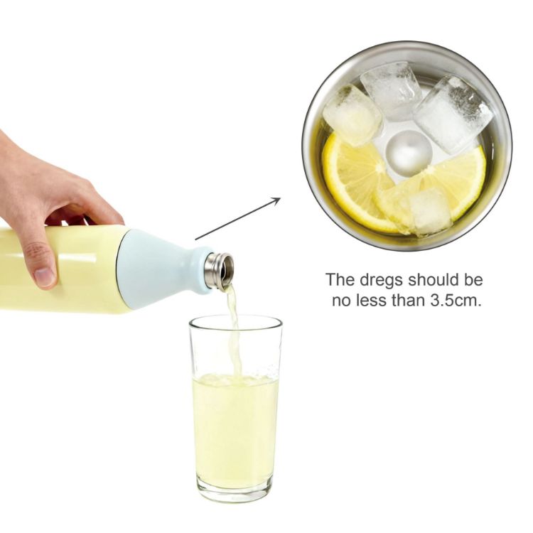 Picture of 600ML Stainless Steel 2 in 1 Double Wall Slim Bottle