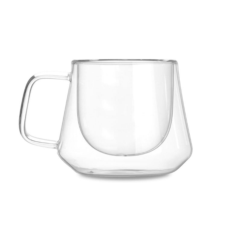 Picture of Diamond Double Wall Glass Mug
