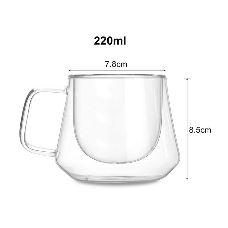 Picture of Diamond Double Wall Glass Mug