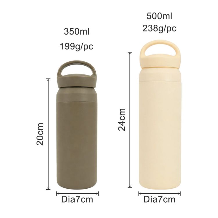 Picture of 350ML/500ML Double Wall Stainless Steel Drink Bottle with Handle
