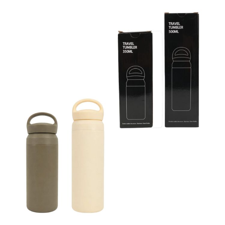 Picture of 350ML/500ML Double Wall Stainless Steel Drink Bottle with Handle