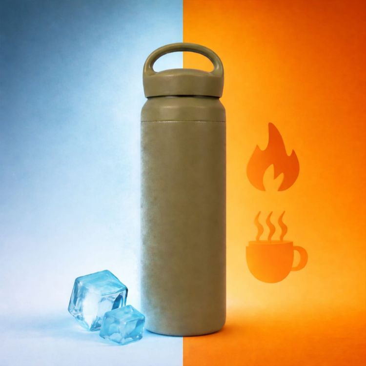 Picture of 350ML/500ML Double Wall Stainless Steel Drink Bottle with Handle