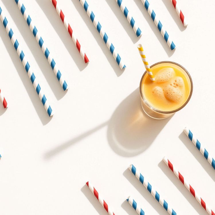 Picture of Disposable 3-ply Straight Drinking Paper Straw