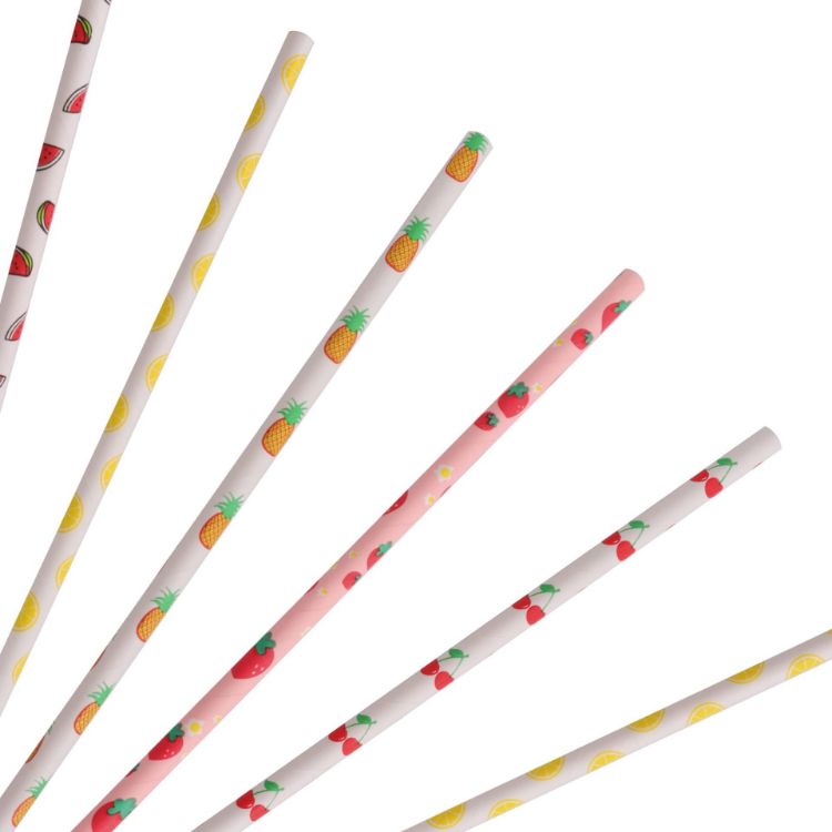 Picture of Disposable 3-ply Straight Drinking Paper Straw