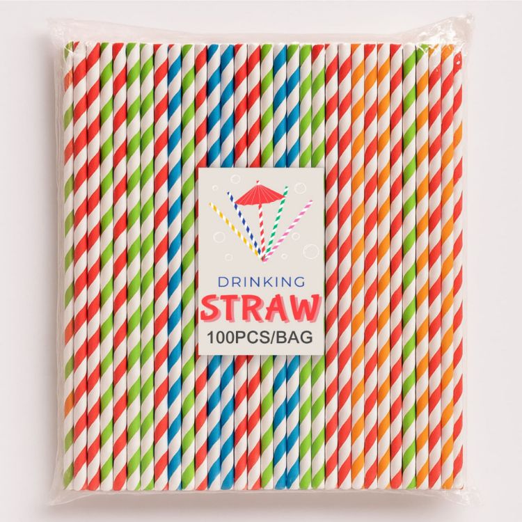 Picture of Disposable 3-ply Straight Drinking Paper Straw