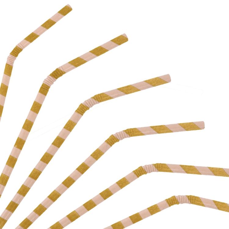 Picture of Custom Disposable 3-ply Bendable Drinking Paper Straw