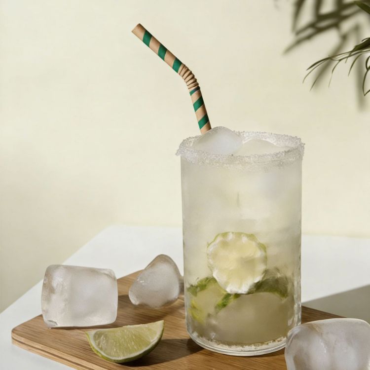 Picture of Custom Disposable 3-ply Bendable Drinking Paper Straw