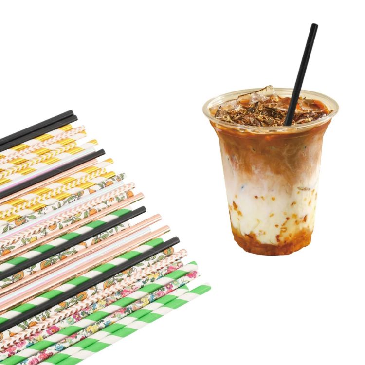 Picture of Custom Disposable 3-ply Straight Drinking Paper Straw