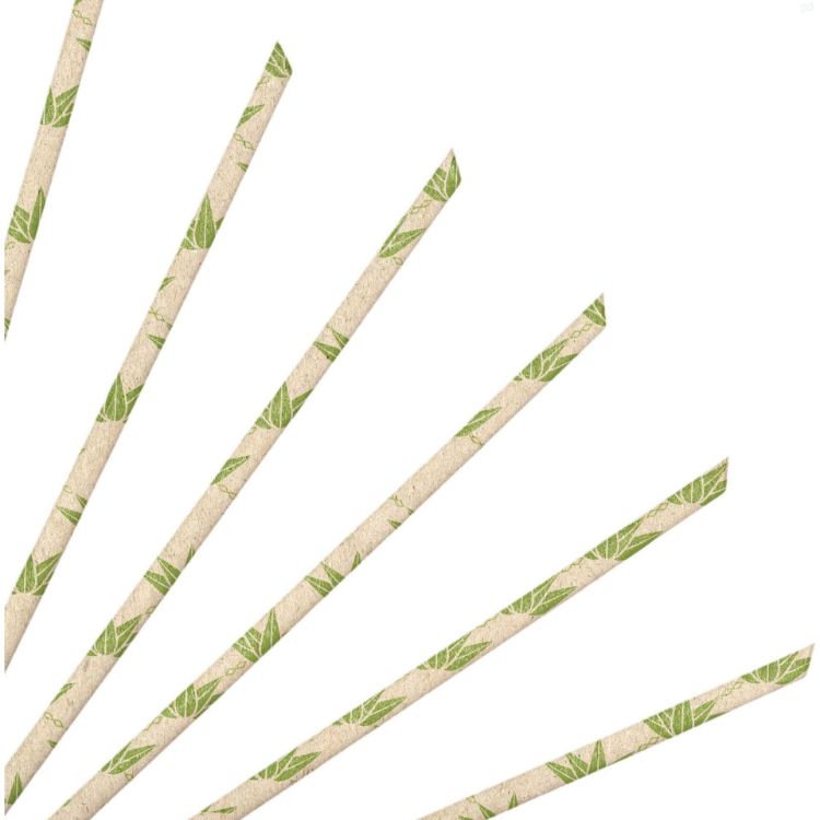 Picture of Custom Disposable 4-Ply Straight Angled Paper Straws