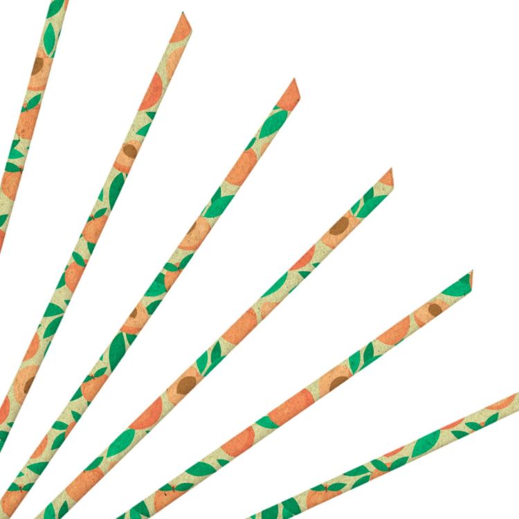 Picture of Custom Disposable 4-Ply Straight Angled Paper Straws