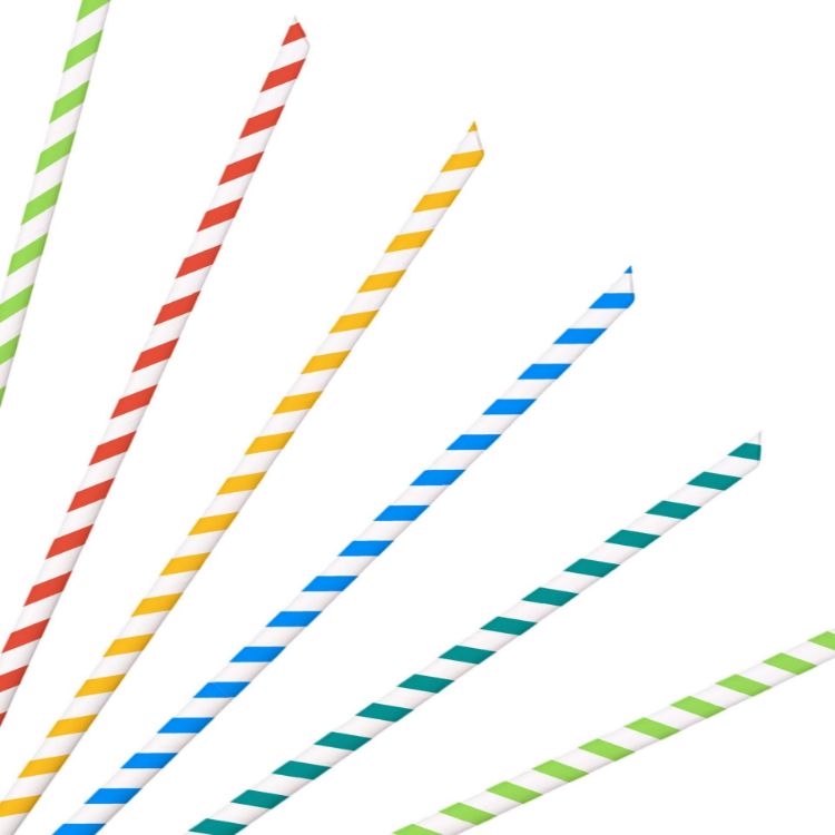 Picture of Custom Disposable 4-Ply Straight Angled Paper Straws