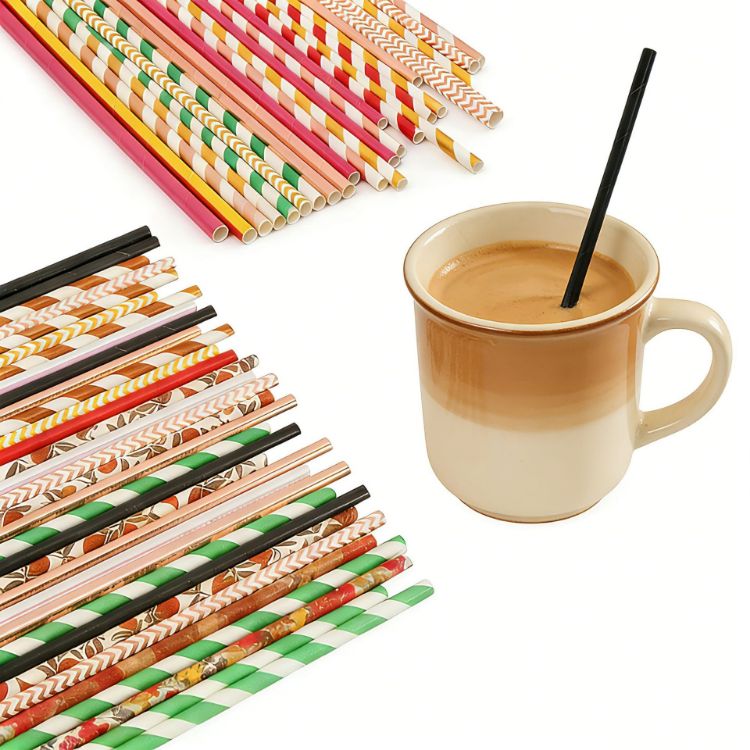 Picture of Custom Disposable 4-ply Straight Drinking Paper Straw