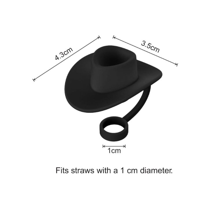 Picture of Cowboy Hat Silicone Straw Cover