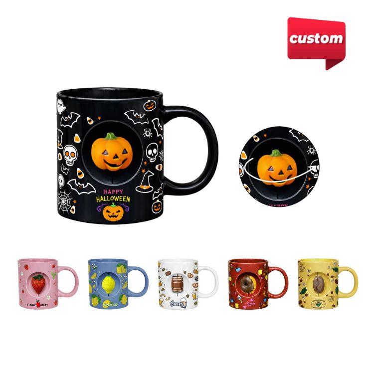 Picture of Ceramic Coffee Mug with Custom Spinner Toy
