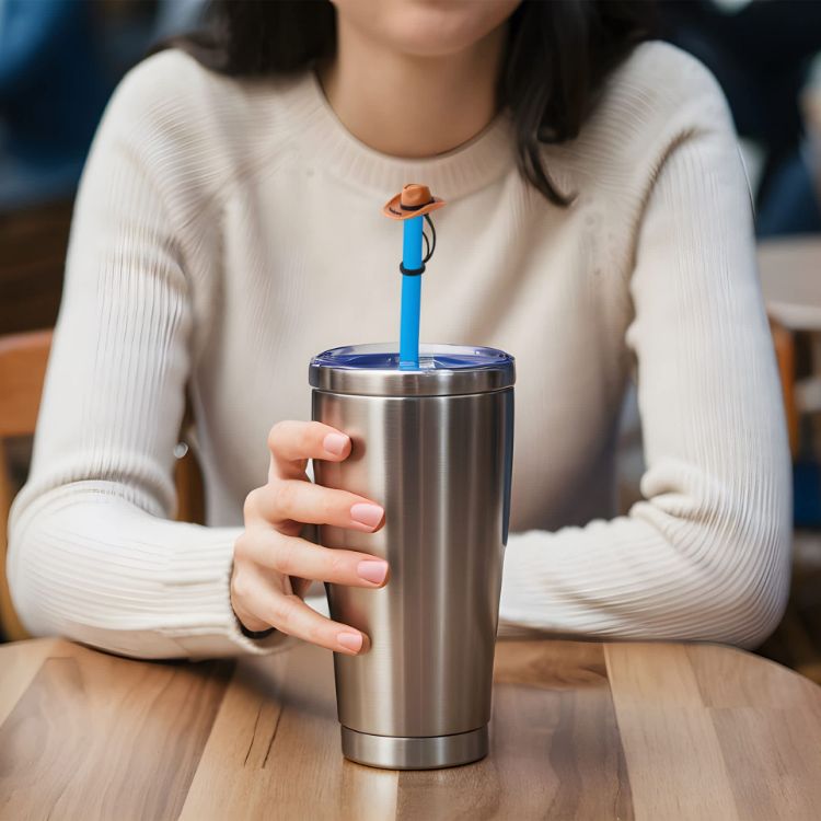 Picture of Brim Hat Silicone Straw Cover