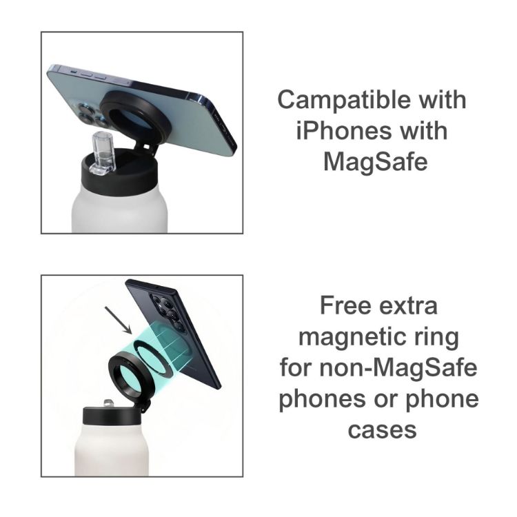 Picture of 700ML Stainless Steel Vacuum Thermal Bottle with Magnetic Phone Holder