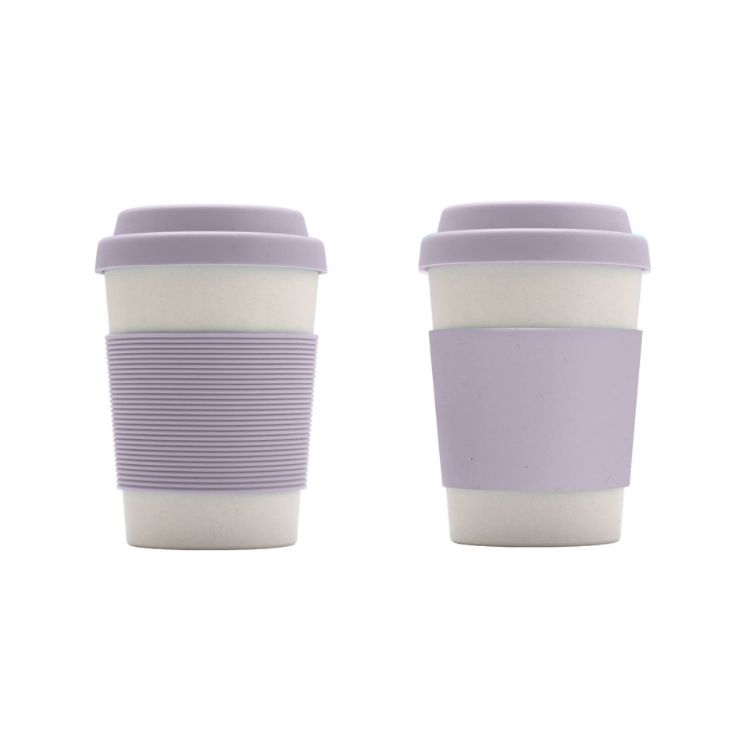 Picture of 350ML Bamboo Fibre Coffee Cup with Silicone Lid