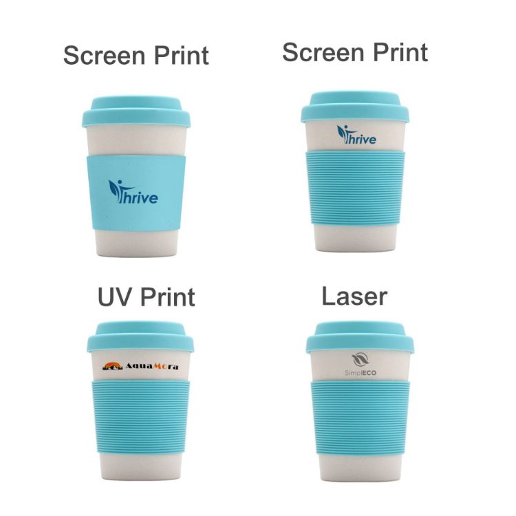 Picture of 350ML Bamboo Fibre Coffee Cup with Silicone Lid