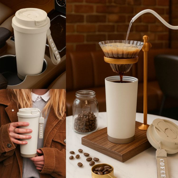 Picture of 550ML Double Wall Stainless Steel Coffee Mug