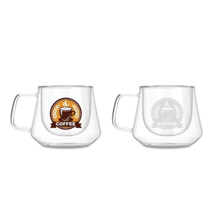 Picture of Diamond Double Wall Glass Mug