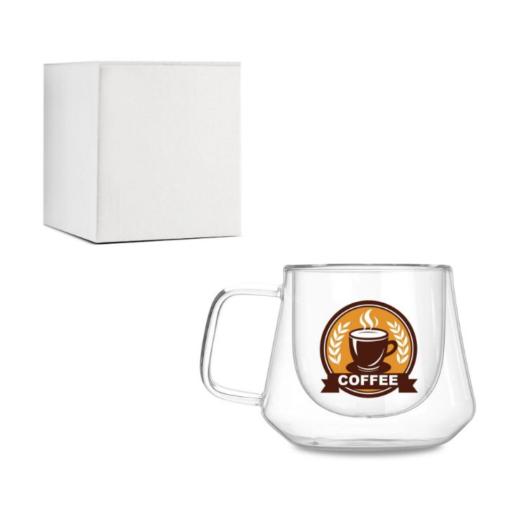 Picture of Diamond Double Wall Glass Mug