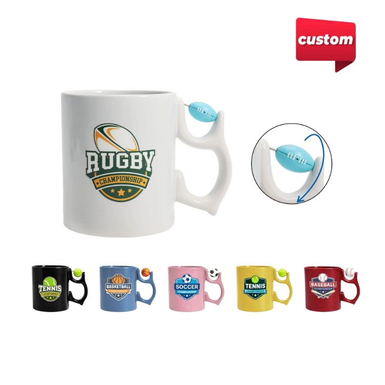 Picture of Ceramic Mug with Custom Spinner Toy