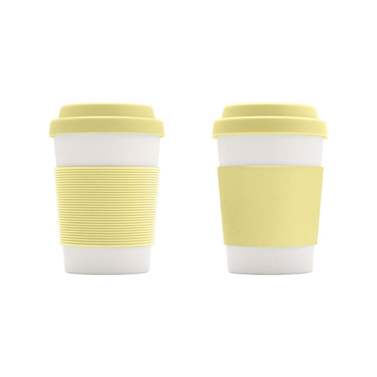 Picture of 350ML Bamboo Fibre Coffee Cup with Silicone Lid
