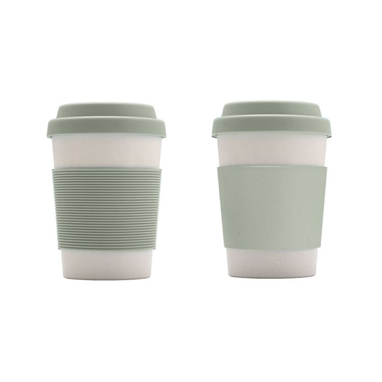 Picture of 350ML Bamboo Fibre Coffee Cup with Silicone Lid