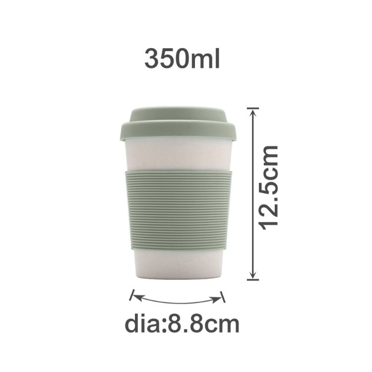 Picture of 350ML Bamboo Fibre Coffee Cup with Silicone Lid