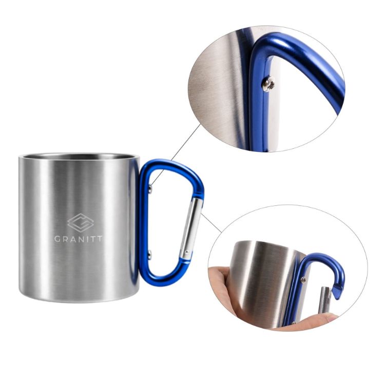 Picture of 170ML/280ML Stainless Steel Insulated Travel Mug with Carabiner Handle
