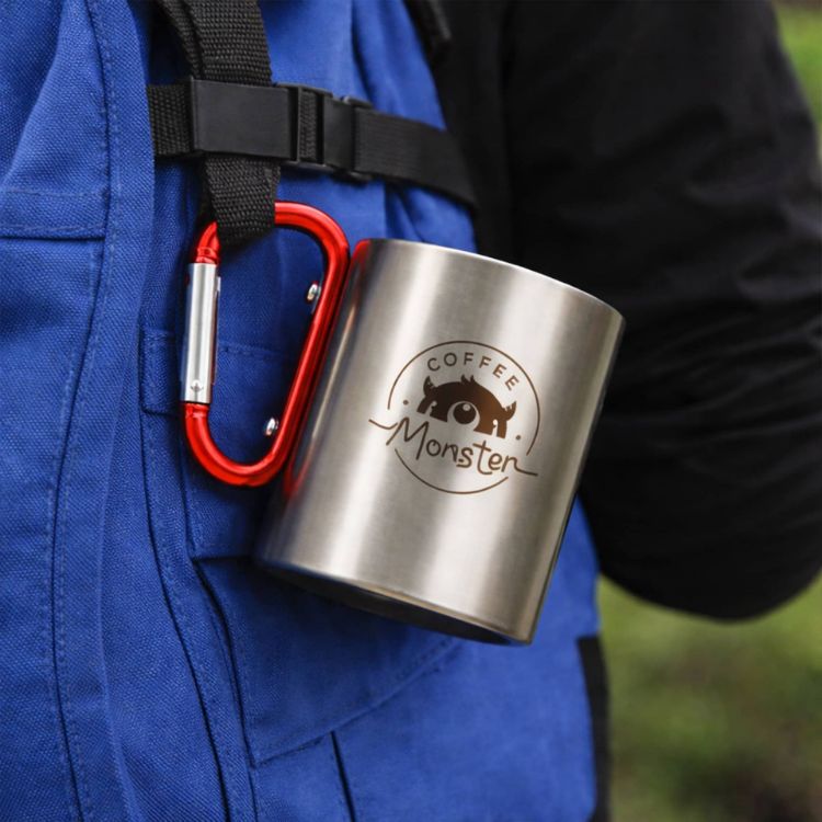 Picture of 170ML/280ML Stainless Steel Insulated Travel Mug with Carabiner Handle