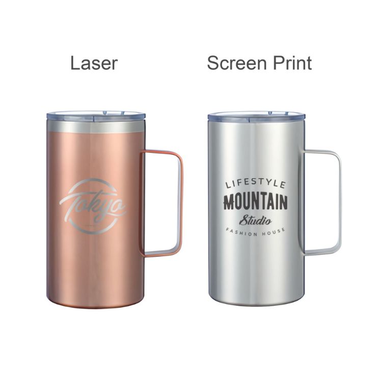 Picture of 625ML Double Wall Stainless Steel Mug with Handle