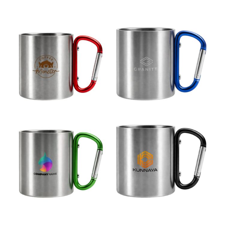 Picture of 170ML/280ML Stainless Steel Insulated Travel Mug with Carabiner Handle