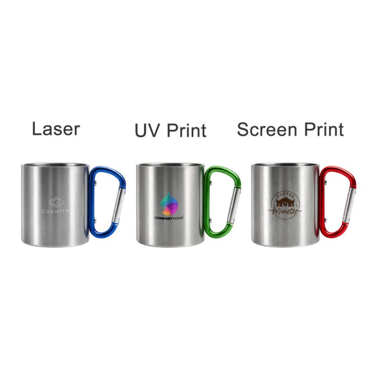 Picture of 170ML/280ML Stainless Steel Insulated Travel Mug with Carabiner Handle