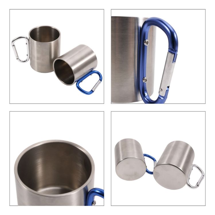 Picture of 170ML/280ML Stainless Steel Insulated Travel Mug with Carabiner Handle