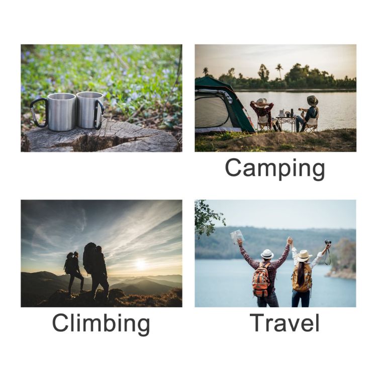 Picture of 170ML/280ML Stainless Steel Insulated Travel Mug with Carabiner Handle