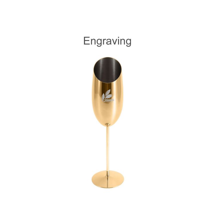 Picture of Stainless Steel Slanted Champagne Flute
