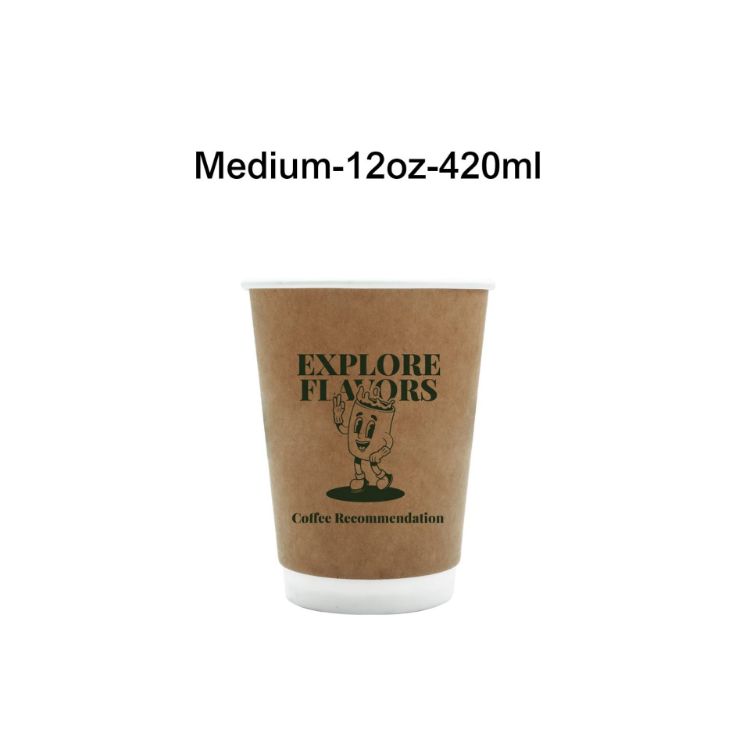 Picture of Custom Disposable Double Wall Kraft Paper Cups
