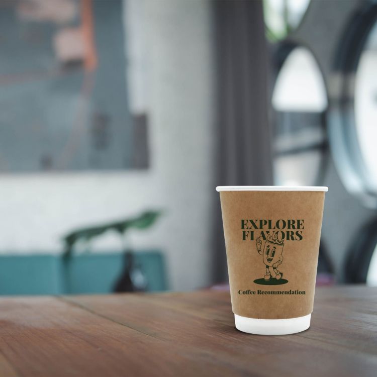 Picture of Custom Disposable Double Wall Kraft Paper Cups